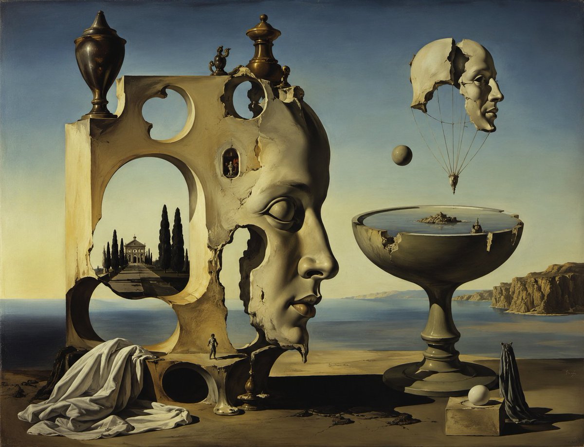 Trasformazione costiera surreale in stile Dalí