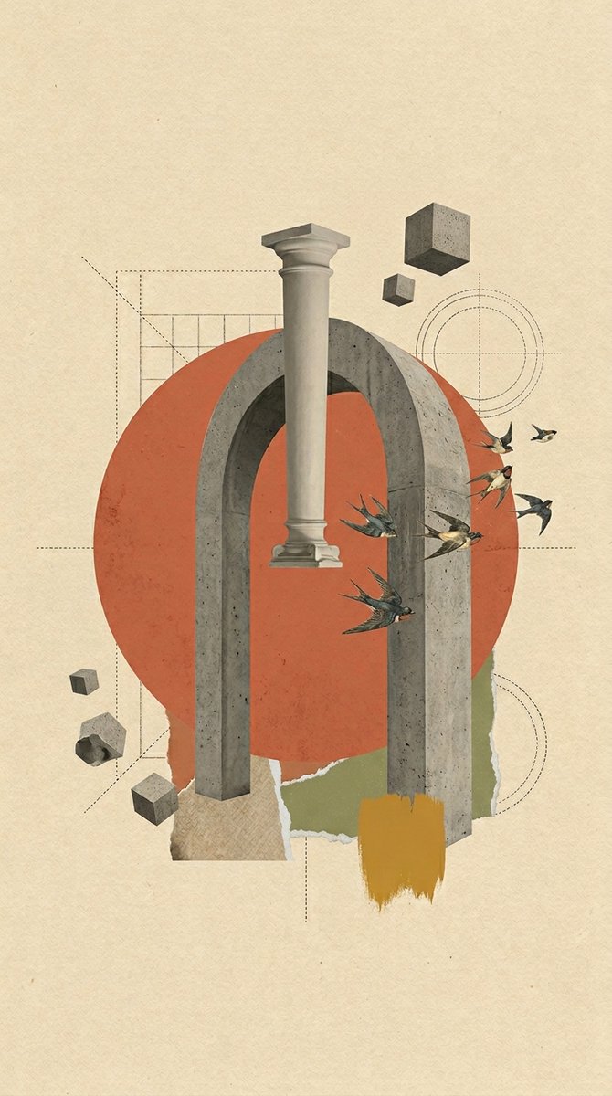 Colage Vintage Arquitectónico Surrealista (1/3)