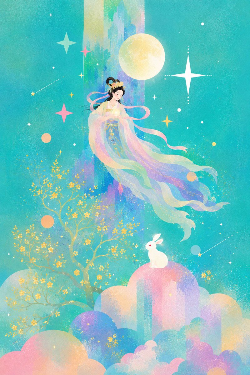 Fantasía de Diosa Lunar Pastel