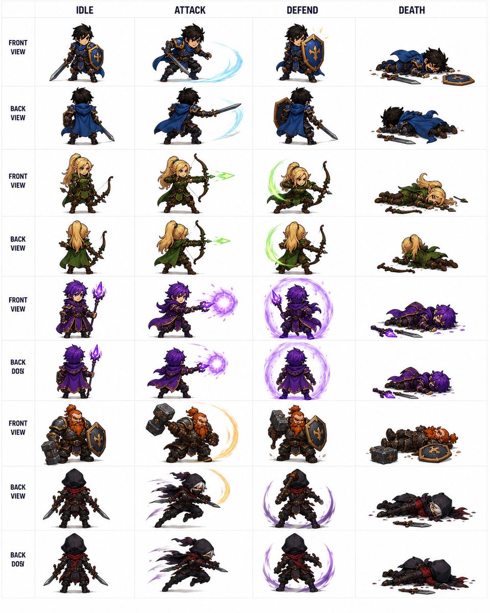 Fantasy-RPG-Charakter-Sprite-Sheet