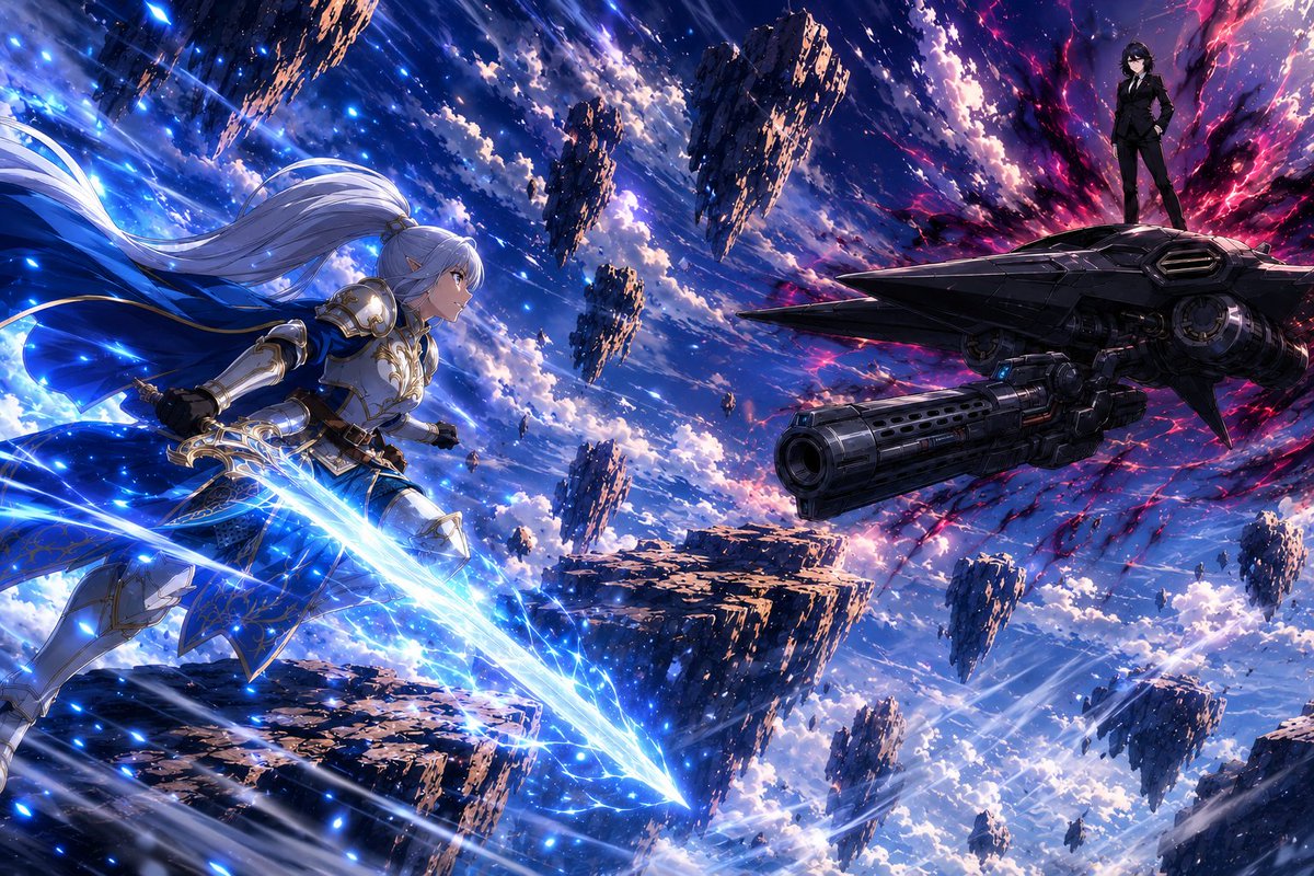 Ilustración de Batalla Aérea Anime