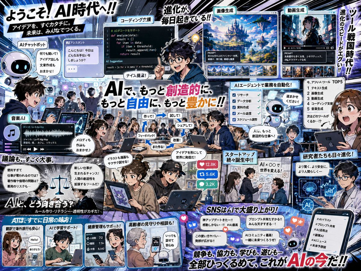 Dense Anime AI Era Poster