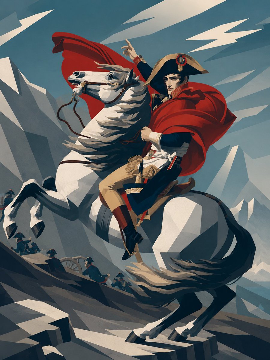 Potret Napoleon Geometris Minimalis