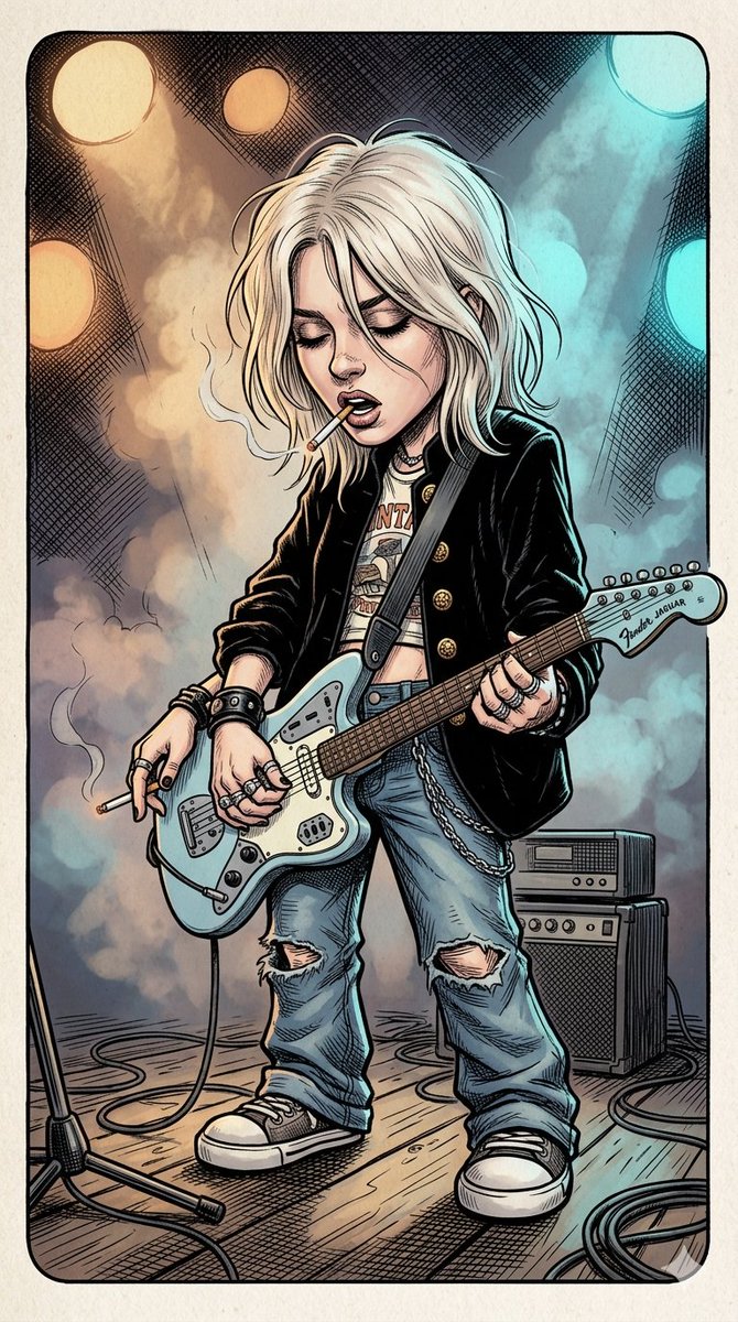 Ritratto Rockstar Fumetto