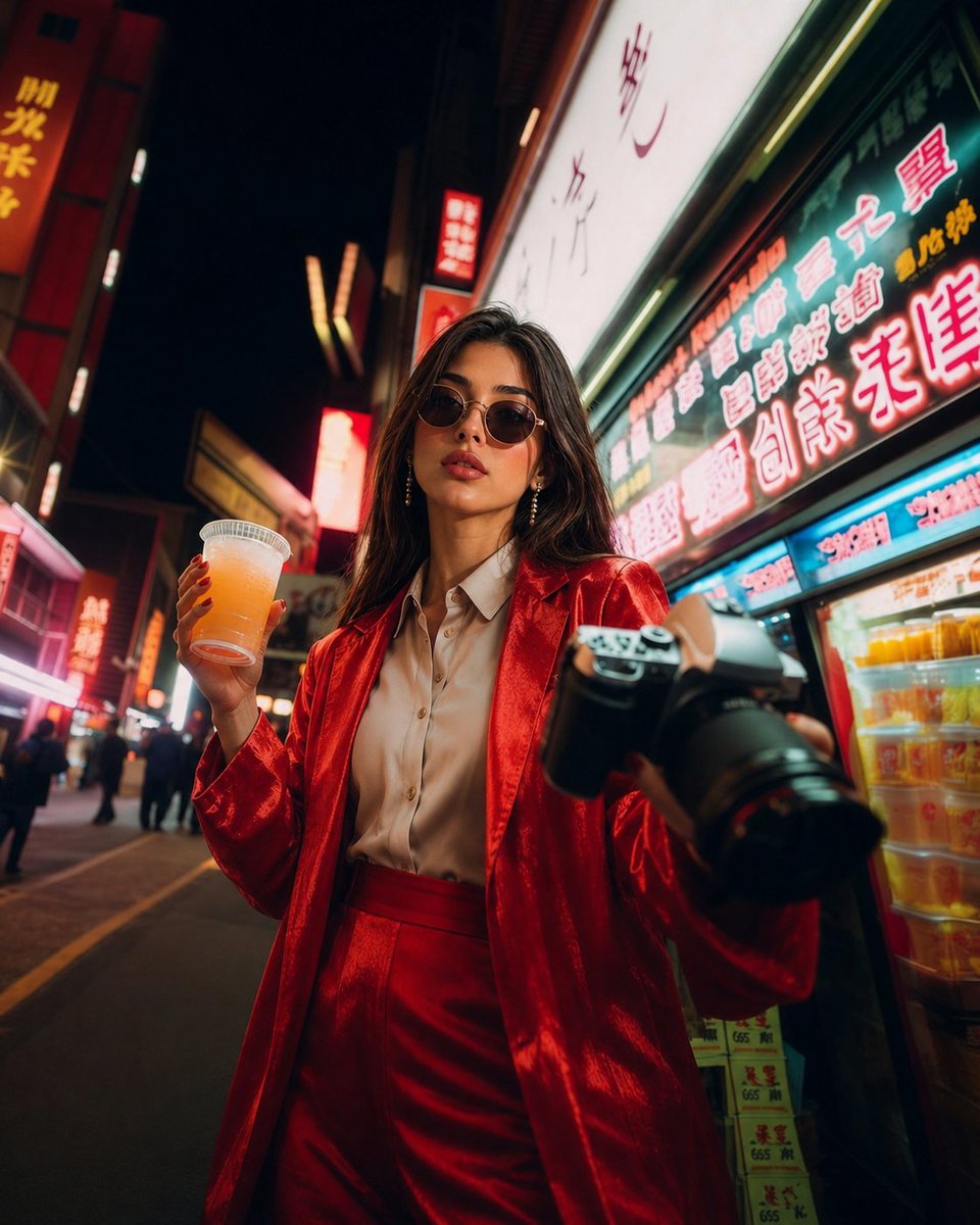 Shooting Éditorial Vie Nocturne Néon Cyberpunk