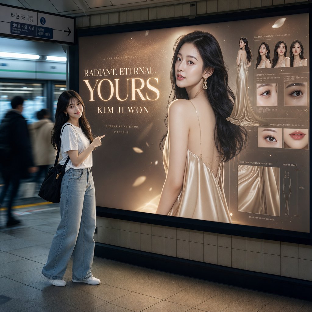 Subway Billboard Cinematic Portrait