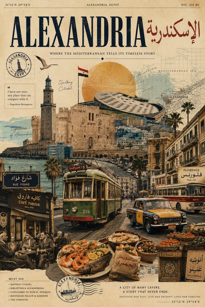 Vintage Alexandria Travel Poster