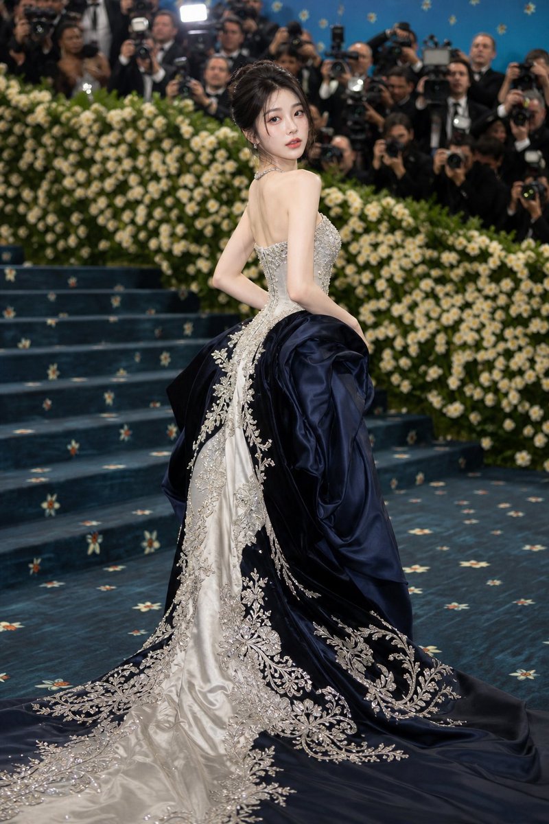Met Gala Couture Staircase Portrait