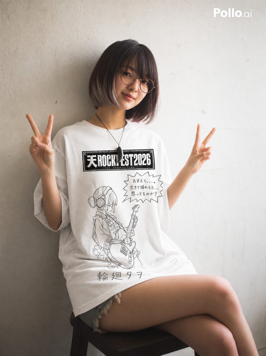 Hand-drawn Yuru-kyara T-shirt Mockup