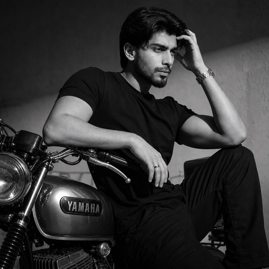 Nostalgic Black and White Portrait