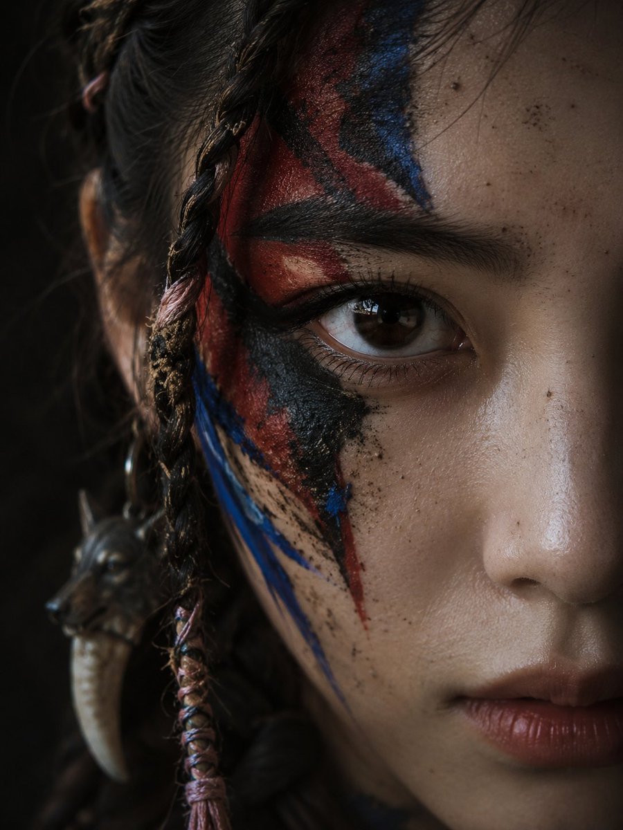Retrato Cinematográfico de Guerreiro Tribal