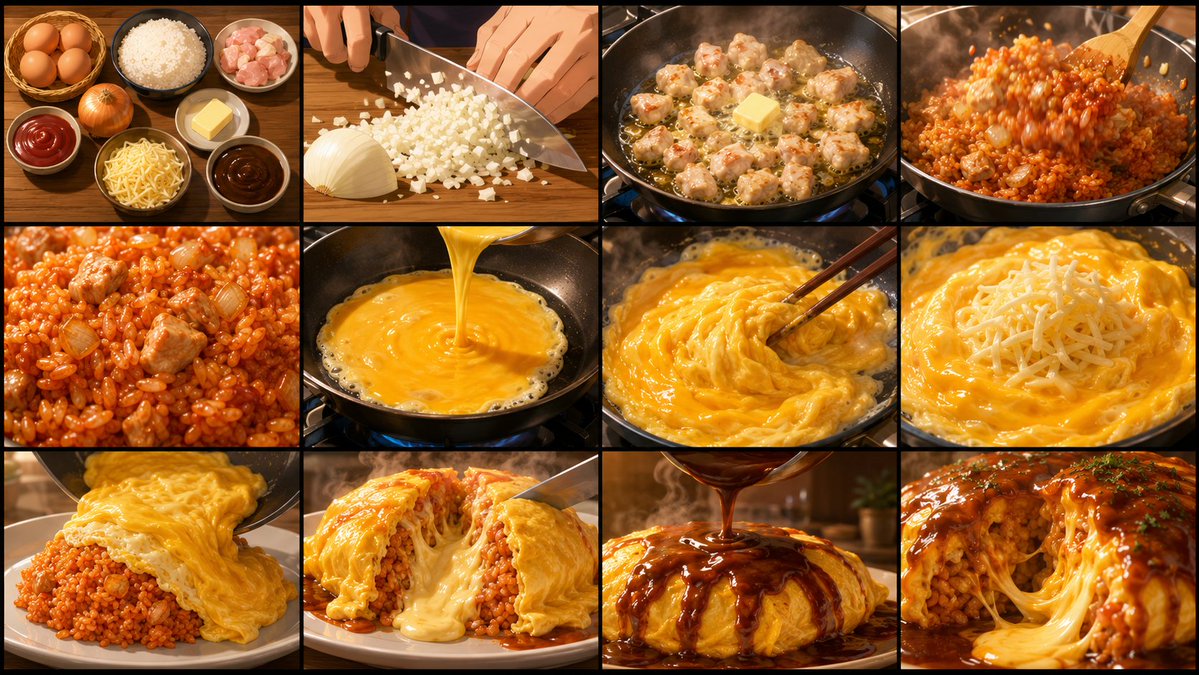 Anime Cooking Storyboard Grid Generator