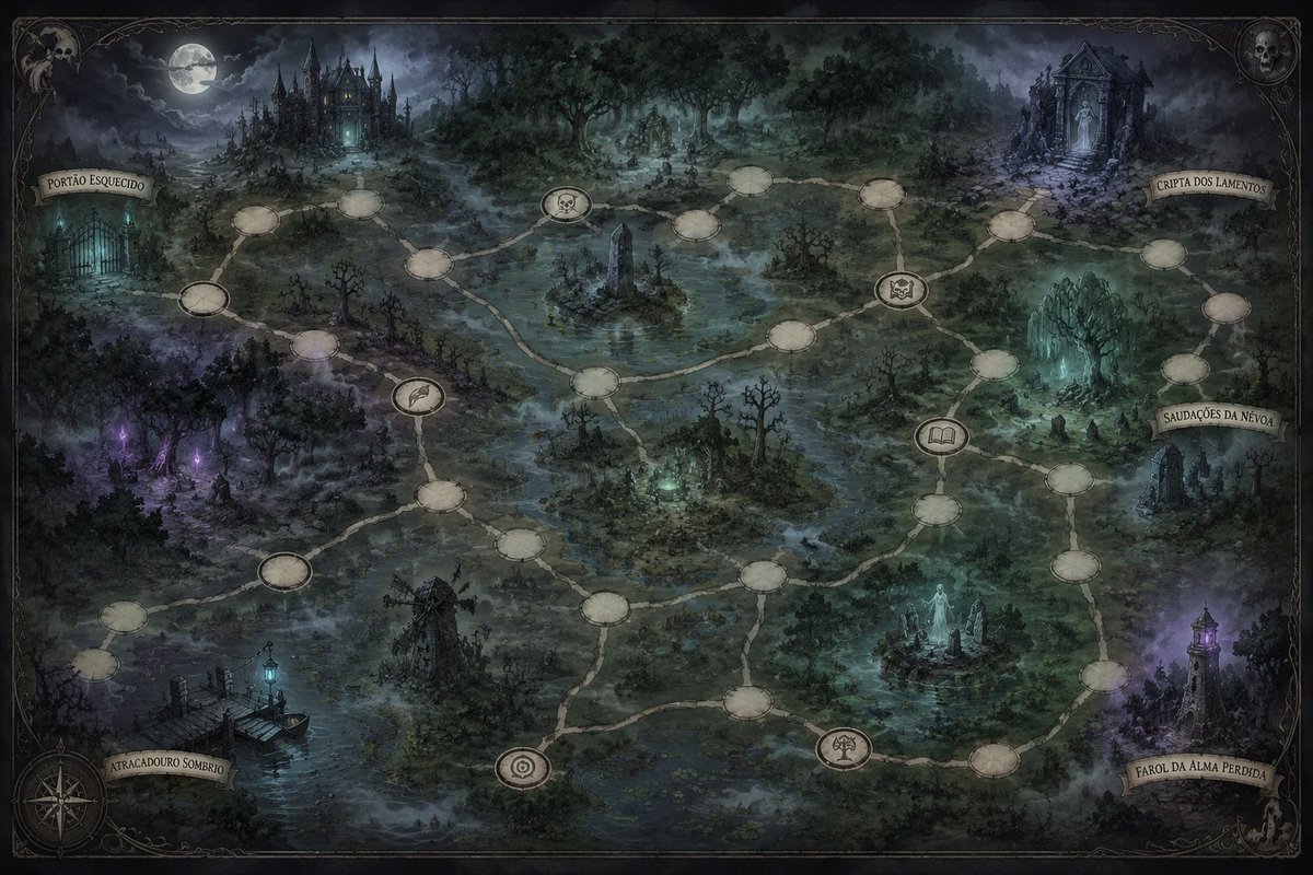 Mapa de Pântano Assombrado Gótico