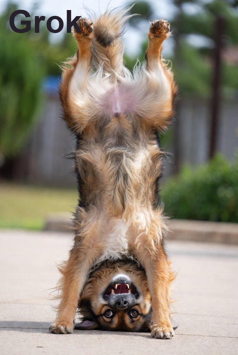 Humorous Dog Handstand Prompt (1/3)