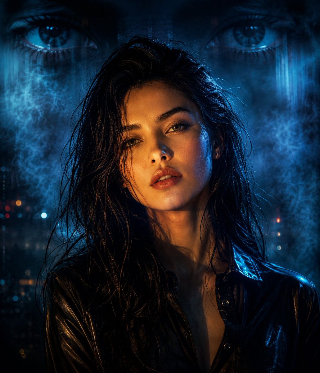 Cyberpunk Split Lighting Portrait