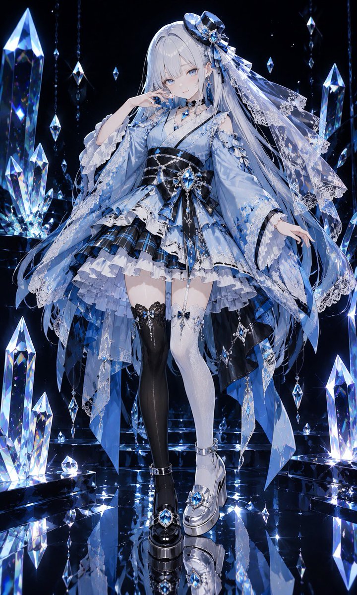 Kristall Gothic Lolita Anime-Outfit (1/3)