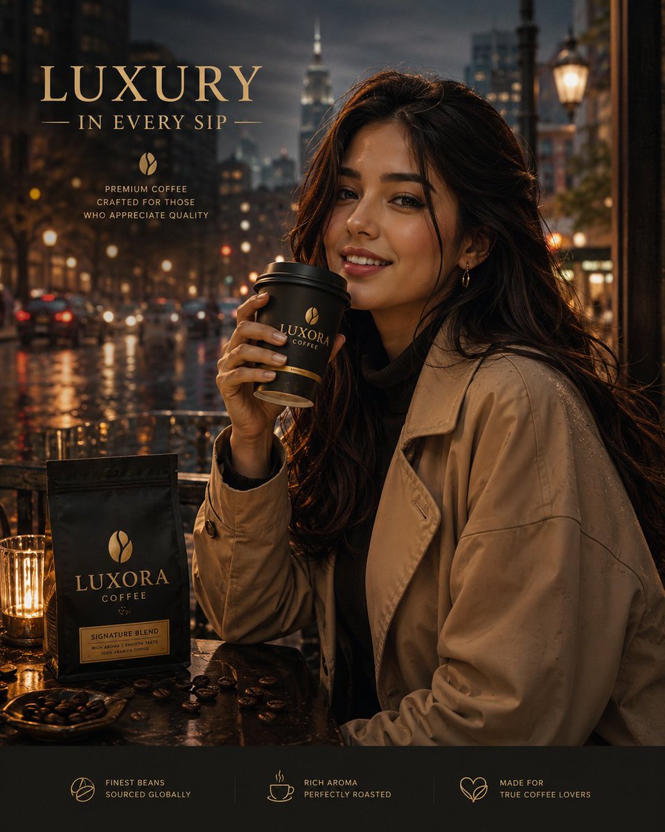Ritratto Pubblicitario di Caffè di Lusso