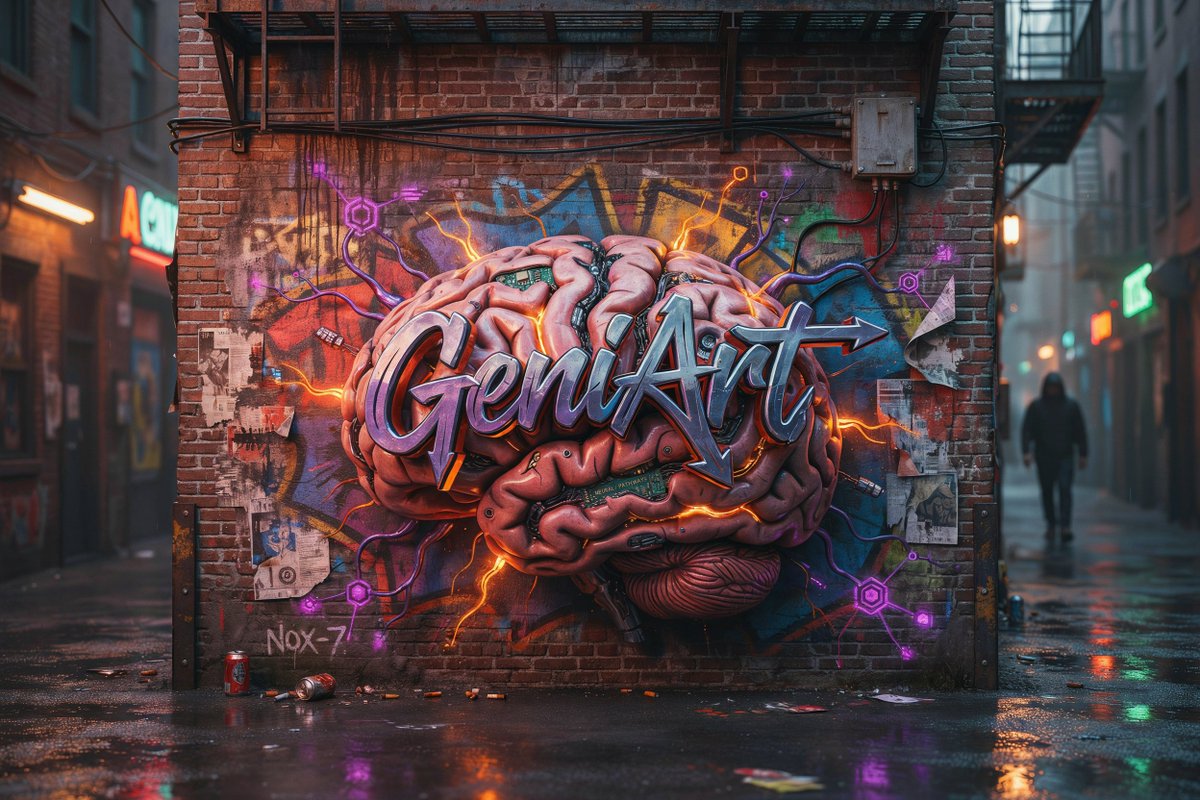 Cyberpunk Gehirn Graffiti-Gasse