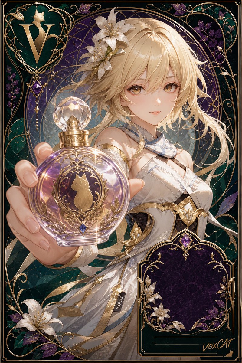 Art Nouveau Fantasy Perfume Poster (1/2)