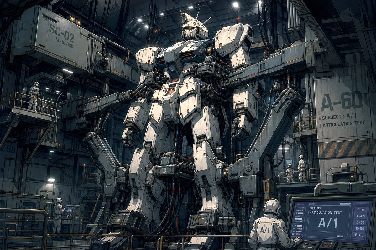 Mecha-Artikulationstest-Hangar