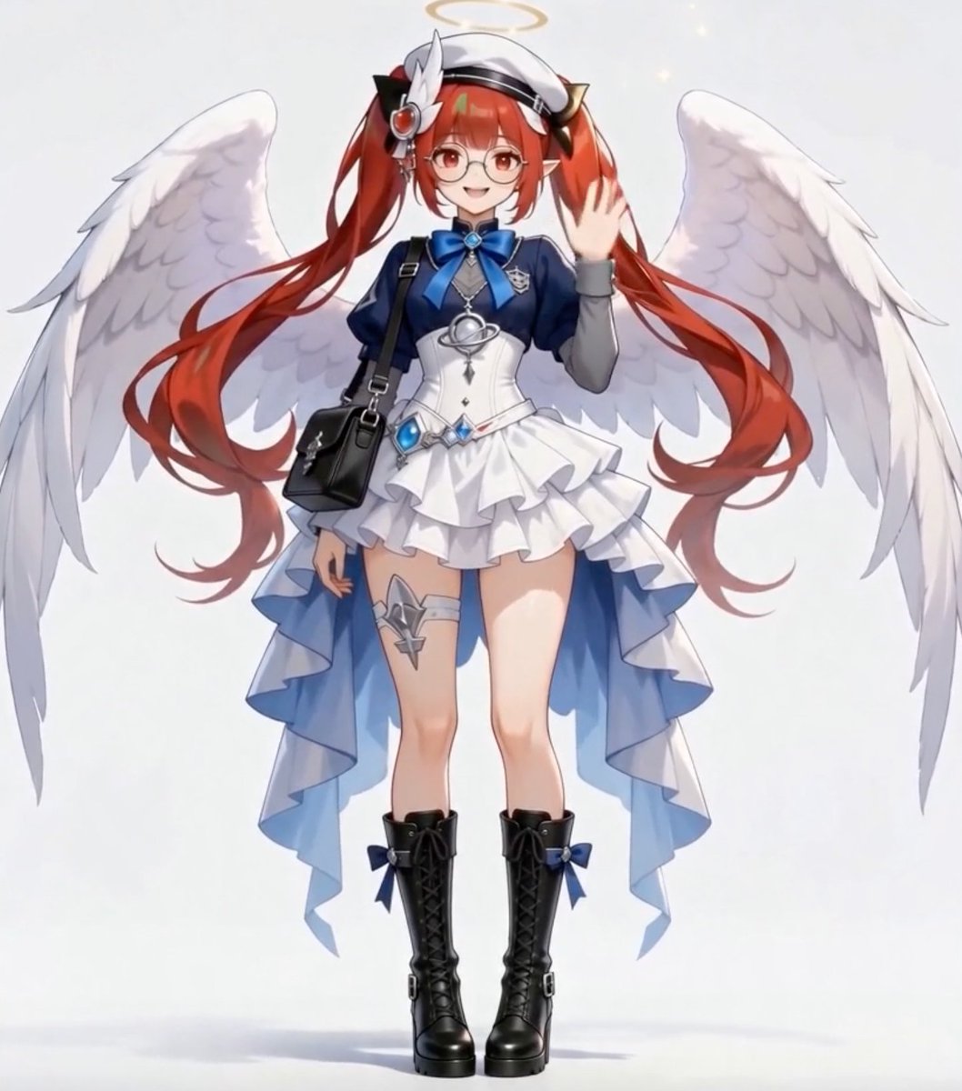 Anime Engel-Schulmädchen-Charakter