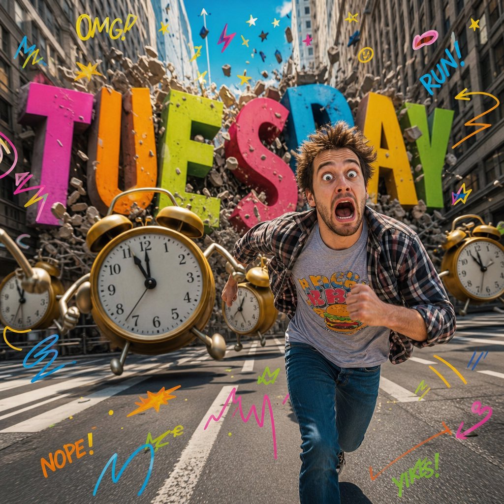 Caos Surreal de Terça-feira Pop-Art