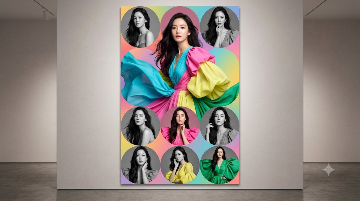 Anonymized Fashion Collage Poster