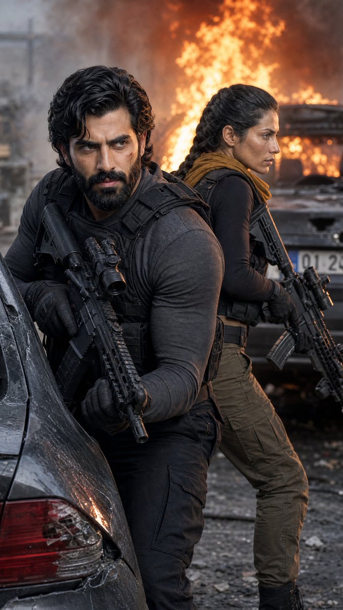 Tactical Duo in Burning War Zone (1/2)