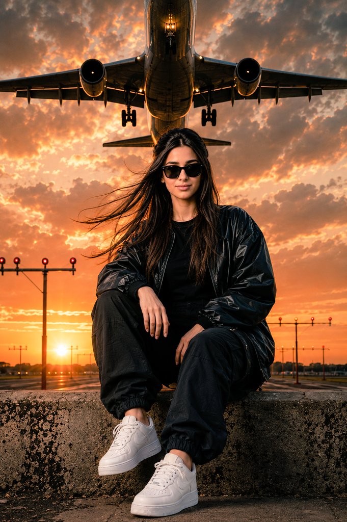 Cinematic White Streetwear Portrait