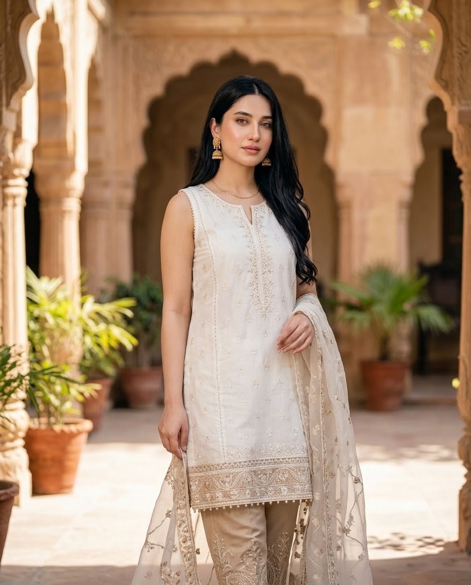 Mughal Avlusunda Pakistan Moda Portresi