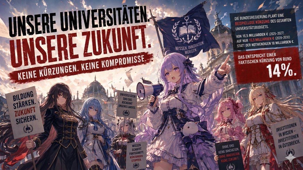 Affiche de protestation étudiante Anime