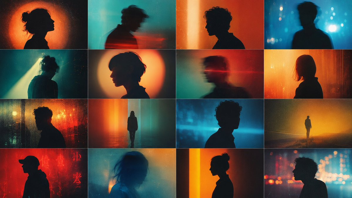 Abstrakte Silhouette Filmische Lichtlecks