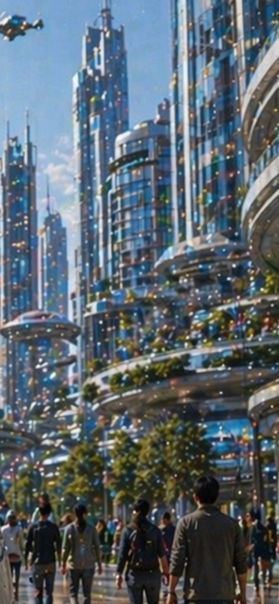 Futuristic Pedestrian Megacity