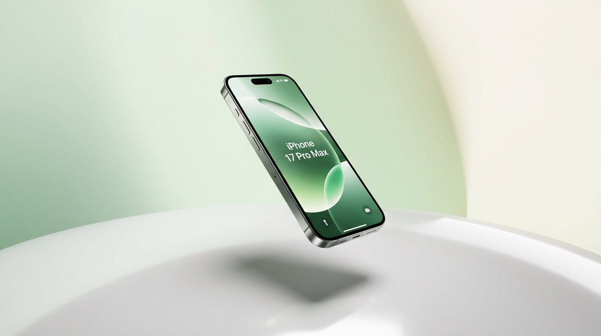 Toma de Producto de iPhone Flotante