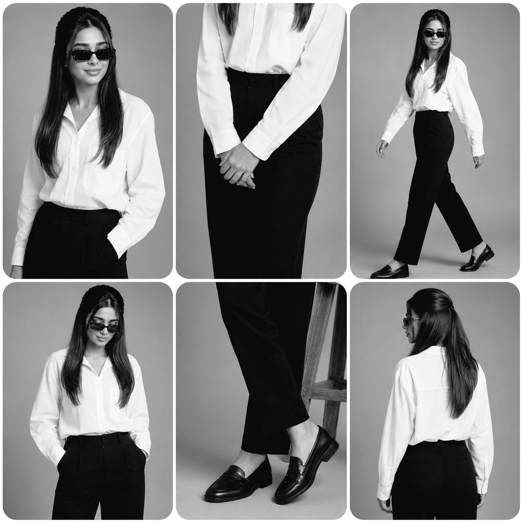Premium Monochrome Fashion Editorial Collage