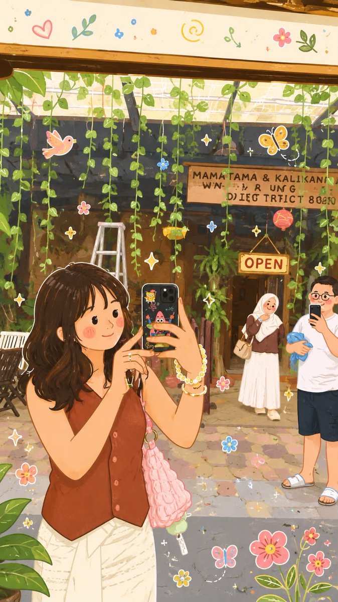 Whimsical Folk Flat Illustration (1/4)