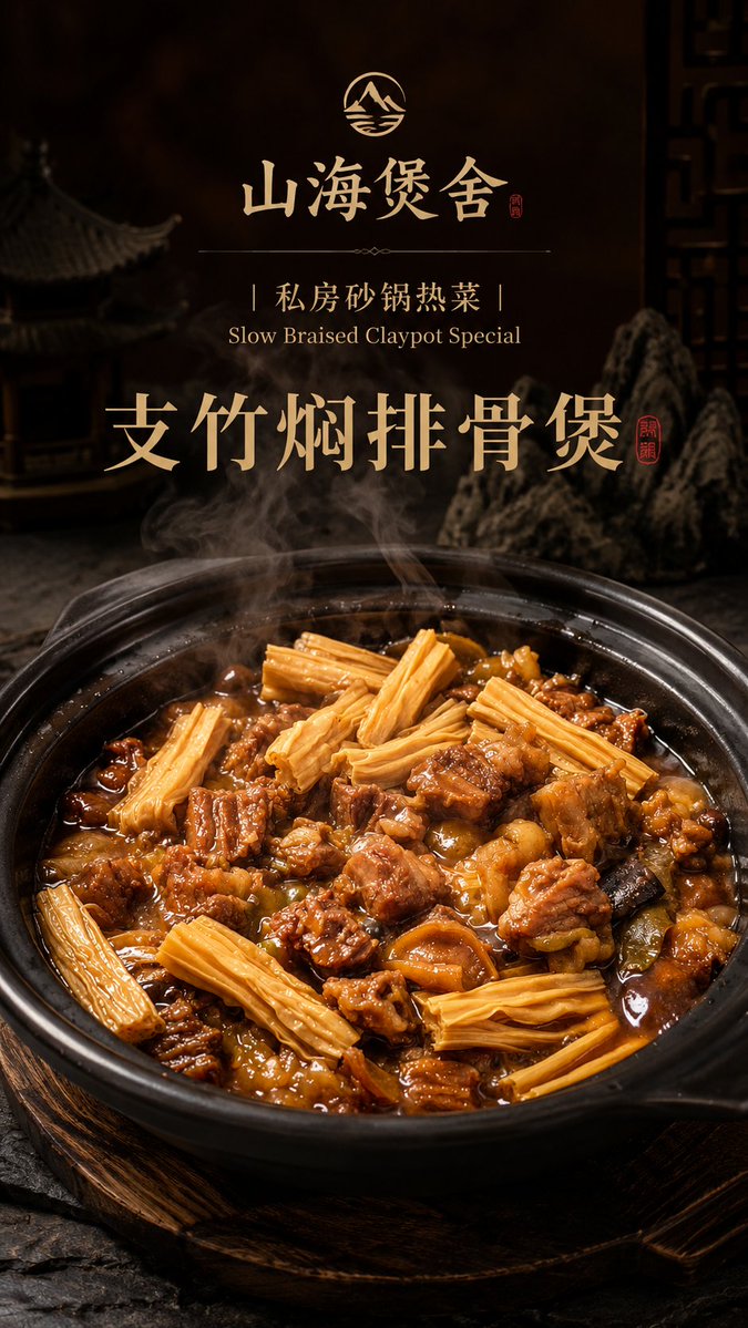 Luxury Chinese Claypot Food Poster