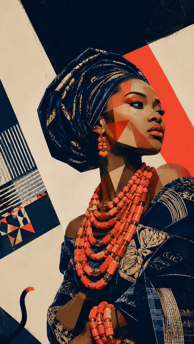 Retrato Regio Yoruba Afrofuturista (1/4)