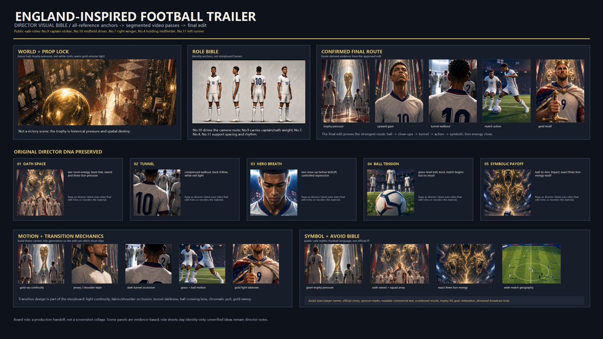 Cinematic Football Trailer Visual Bible