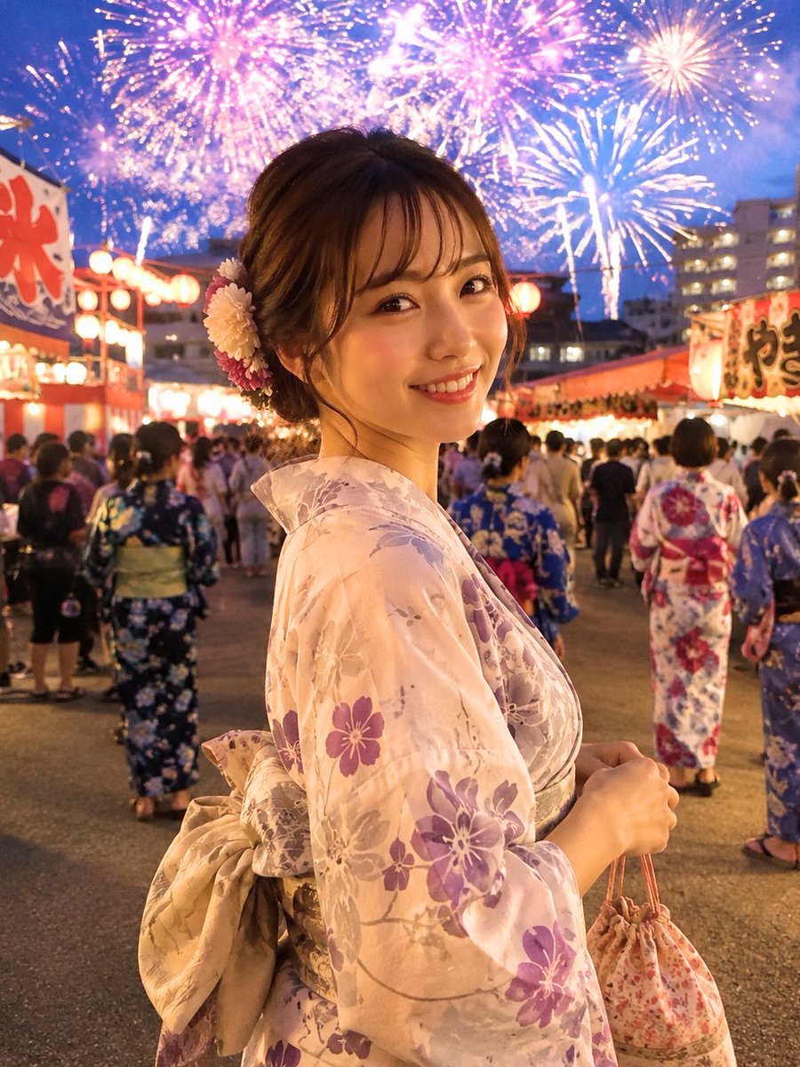 Potret Yukata Festival Kembang Api Jepang (1/2)