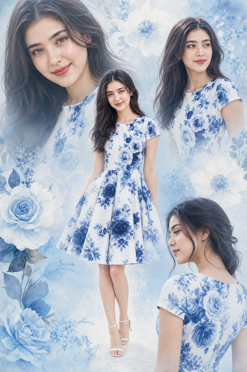 Collage de mode robe florale (1/2)