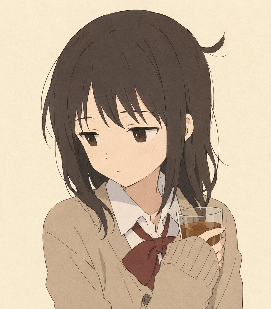 Timida Ragazza Anime a Scuola che Tiene il Tè
