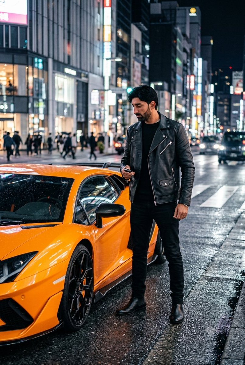 Cinematic Lamborghini Night Scene