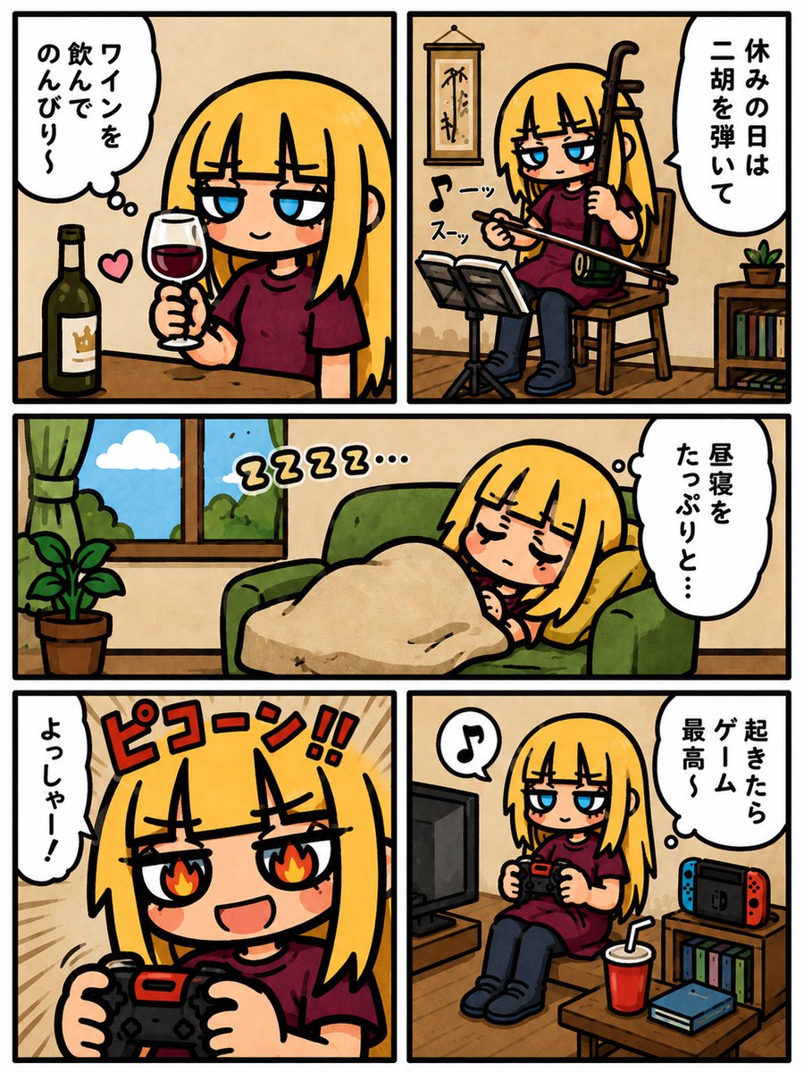 Fauler Tag Chibi Manga Seite