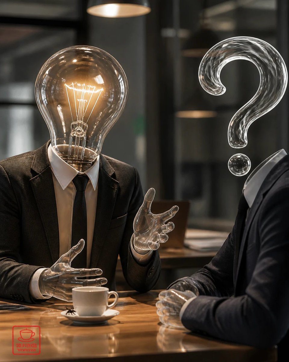 Surreal Light Bulb Business Meeting