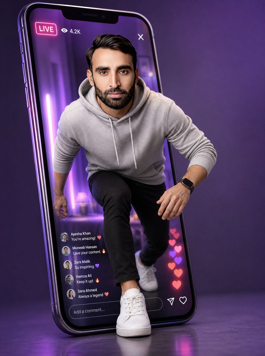 Концепция иллюзии смартфона 3D