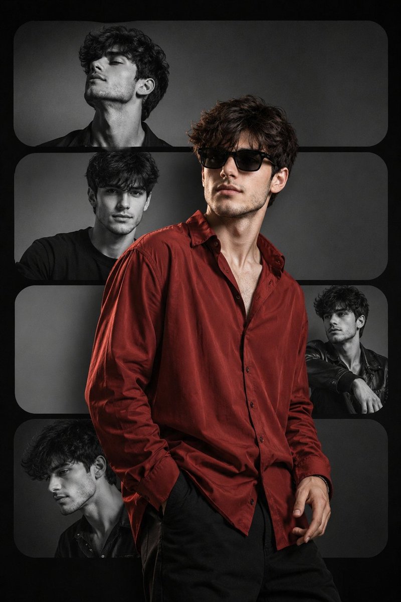 Pôster Colagem de Moda Editorial Moderna