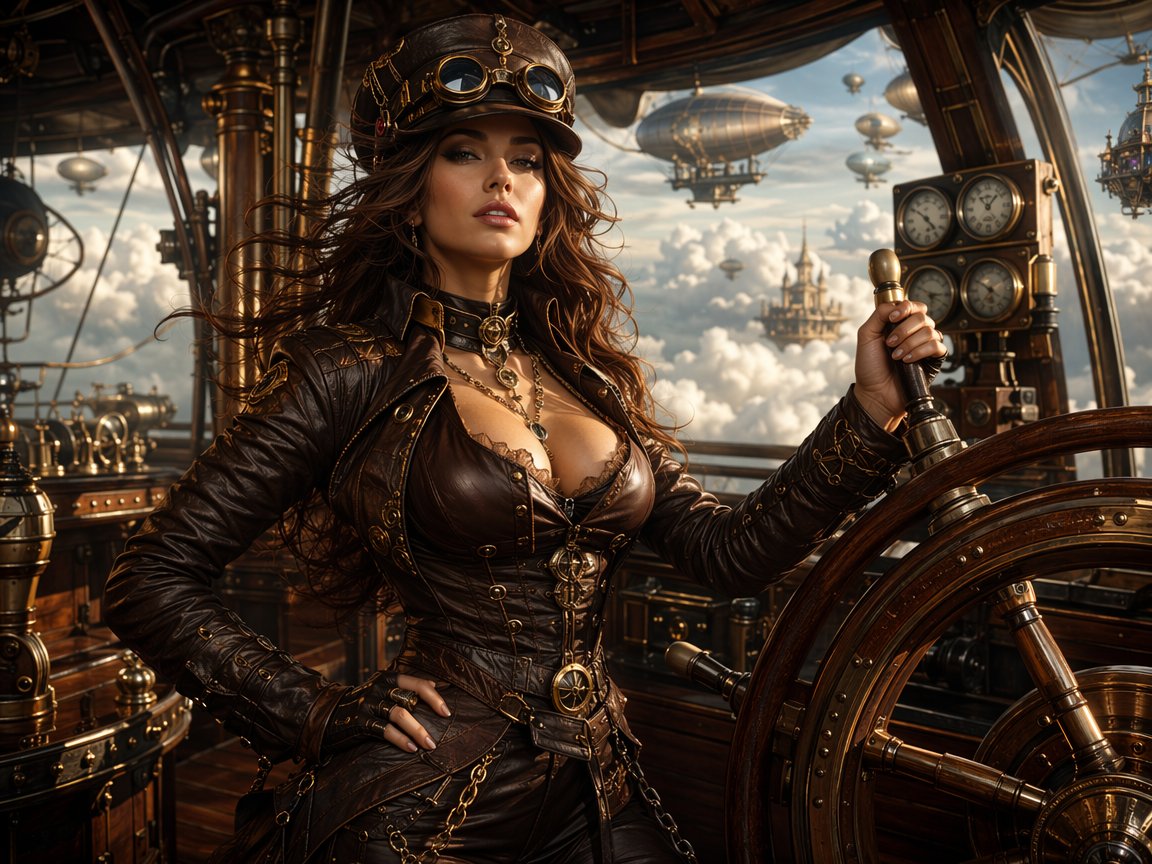 Steampunk Airship Captain Portrait