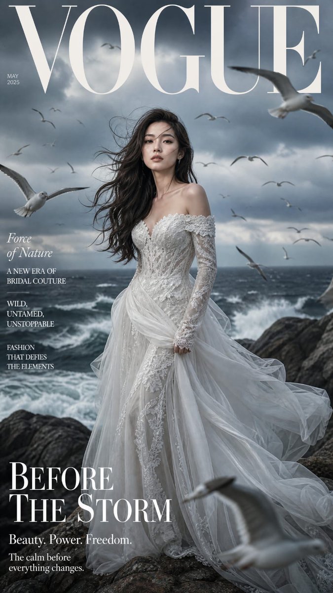 Coastal High-Fashion Magazine Cover (1/2)