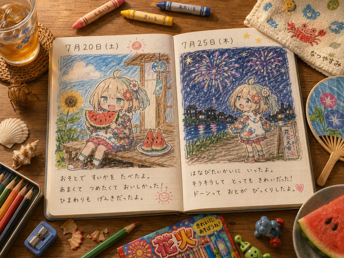 Cute Summer Picture Diary